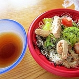 (=^・^=)マヒ∝マヒ∞素麺レタスサラダ